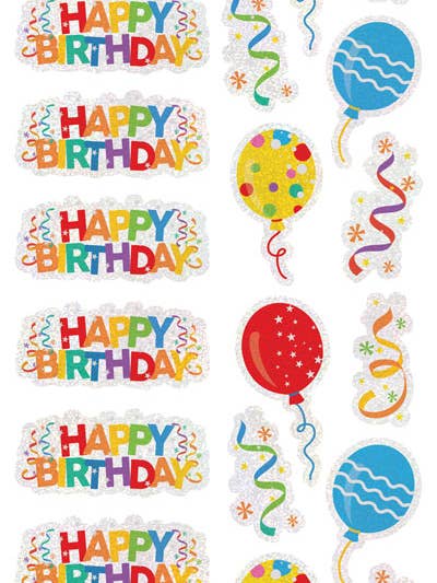 Decorative Stickers - Holographic Foil Birthday Banners for wholesale by Paper House Productions