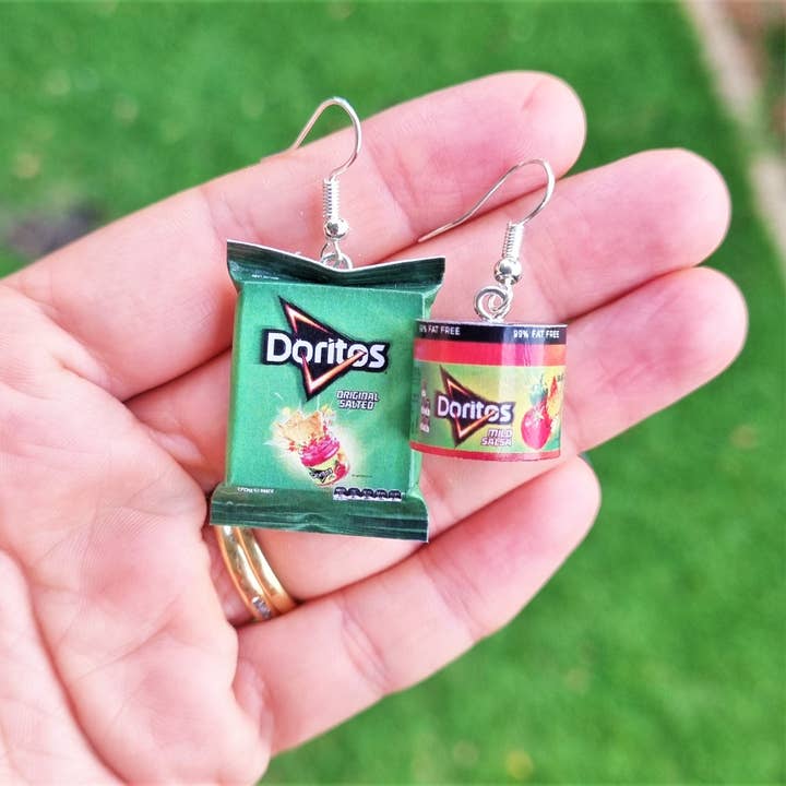 Cheeky Little Monkeys Jewellery - Wholesale Dangle earrings - Doritos and Salsa earrings2