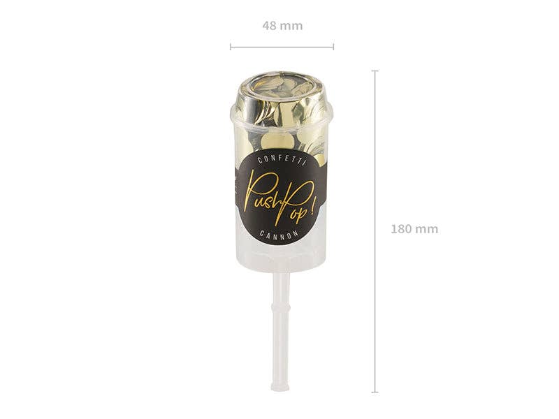 THE BALLOON HUB - Wholesale Confetti - Gold Confetti Push Pop - PartyDeco USA1