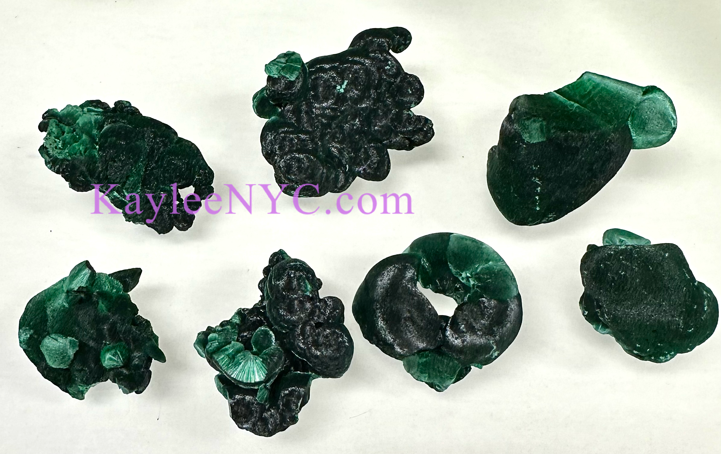 KayleeNYC - Wholesale Spiritual Stone/Crystal - 0.5 lb Natural Malachite Specimens Crystals healing energy 1