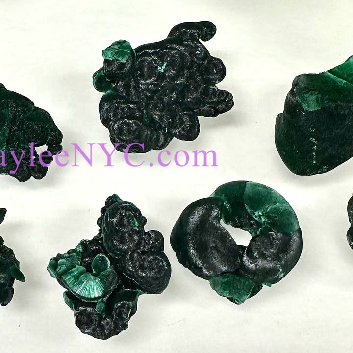 KayleeNYC - Wholesale Spiritual Stone/Crystal - 0.5 lb Natural Malachite Specimens Crystals healing energy 1