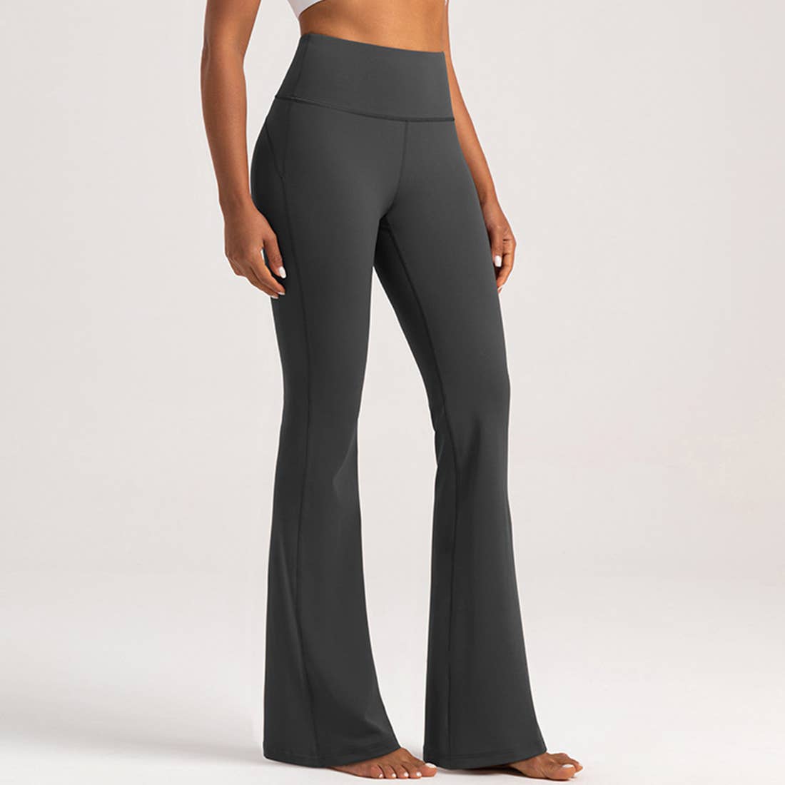 Sodalemon - Wholesale Fashion Leggings - Women's - Women High-Waisted Flared Naked Feel Yoga Bootcut Leggings2