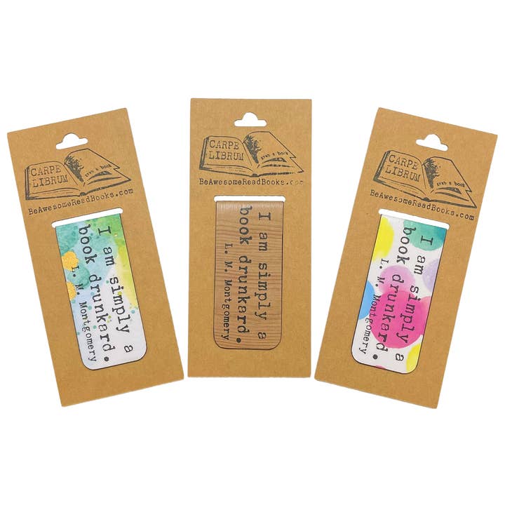 I am Simply a Book Drunkard (citaat van L. M. Montgomery) Enkele magnetische bladwijzer voor wholesale door Carpe Librum