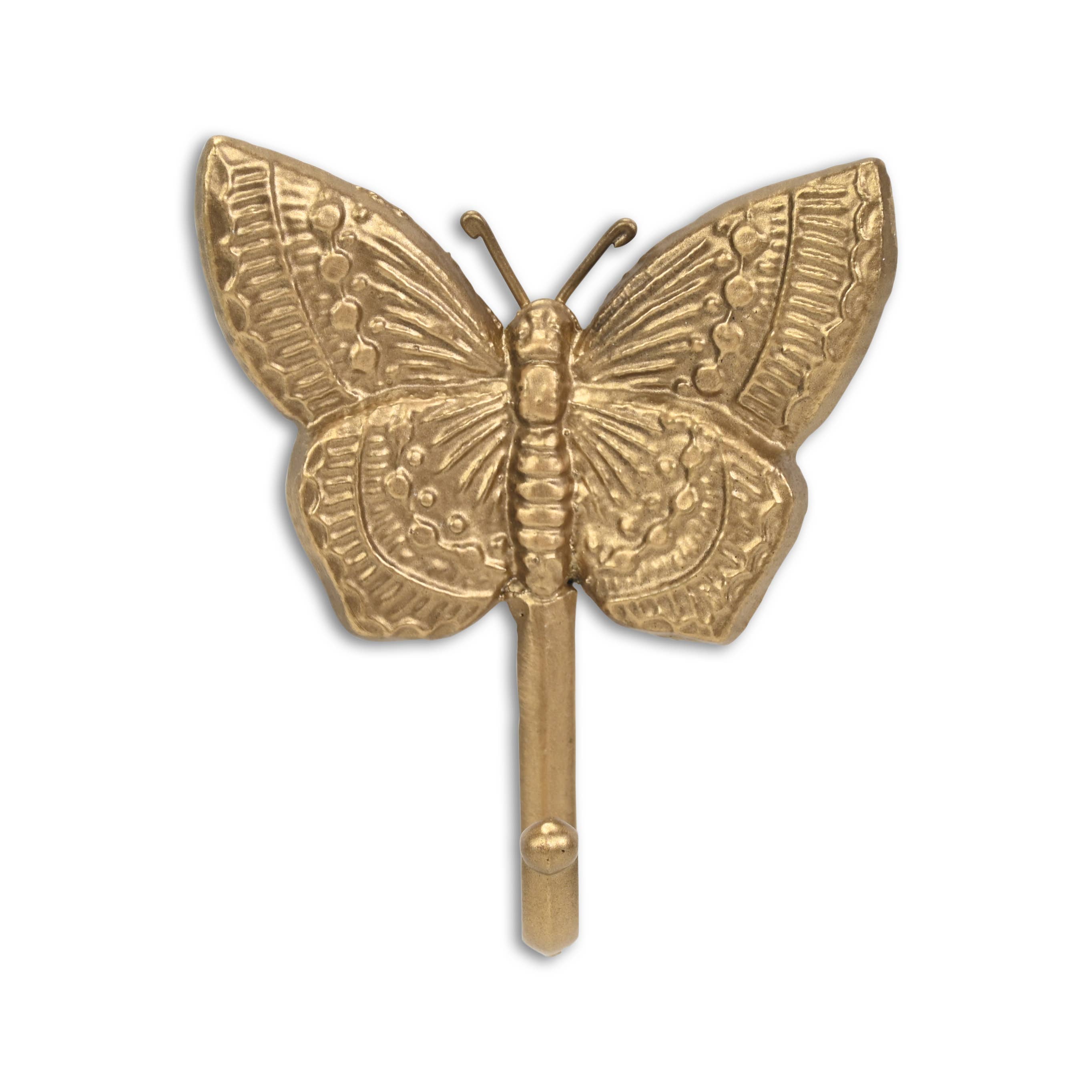 Cheungs Home Decor - Wholesale Wall Hook - Mythra Golden Butterfly Cast Iron Wall Hook0