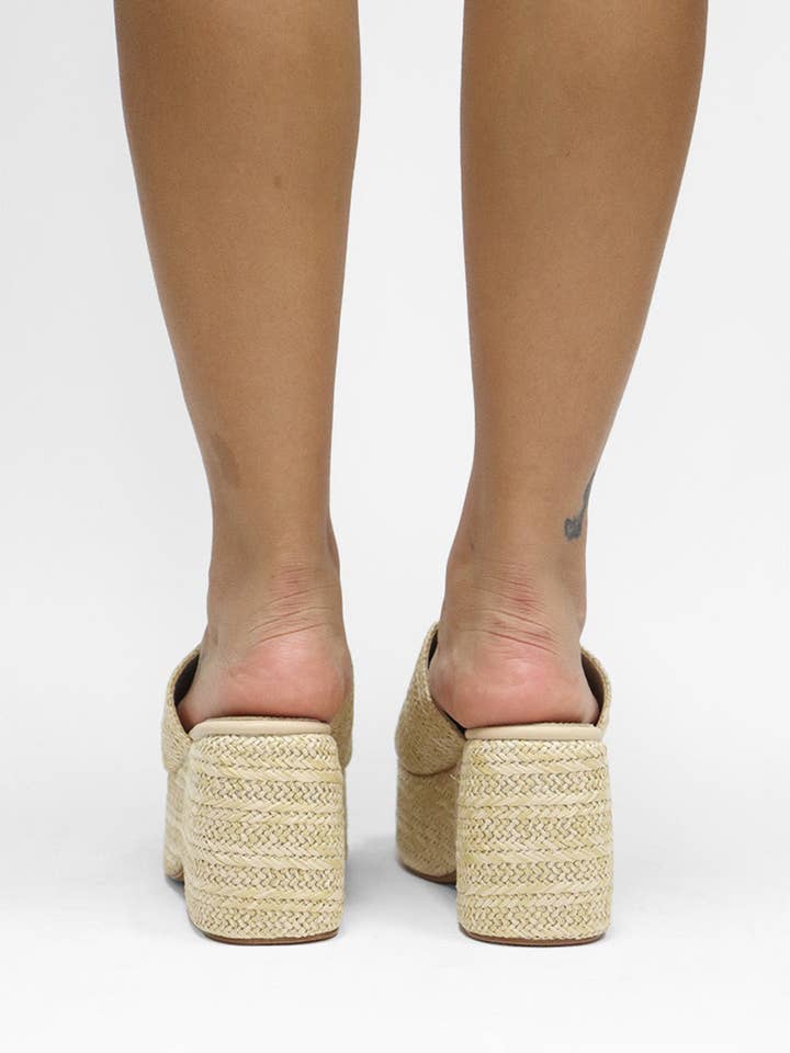 Lemonade Shoes - Wholesale Platform Heels - Women's - MARIE - Raffia Wedge Heel, Chunk Summer Sandal15