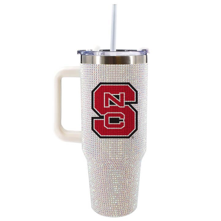 The Memory Company - Wholesale Insulated Mug/Tumbler - 40oz Bling Tumbler, North Carolina State Wolfpack
