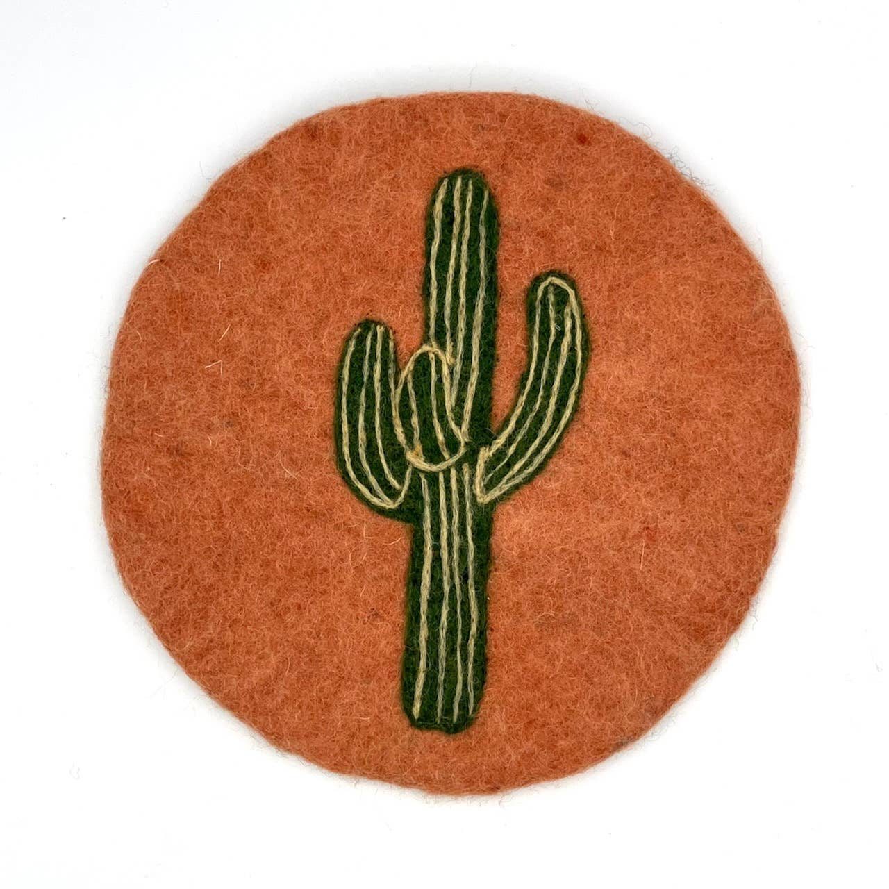 Women of the Cloud Forest - Wholesale Trivet - Saguaro Cactus Round Felt Trivet
