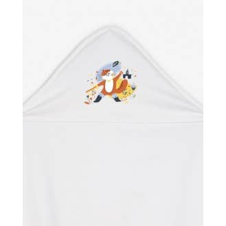 Nos poussins chéris - Vente Sortie de bain - Enfant et bébé - Cape de bain Chat Botté 100% coton bio certifié OEKO-TEX