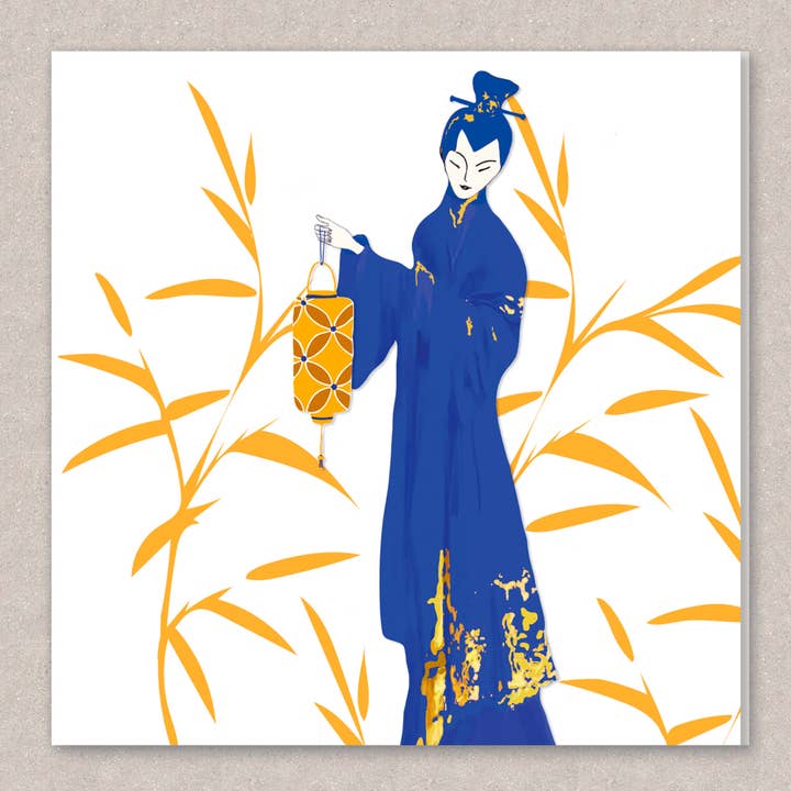 Gratulationskort, ”Bambu Garden”, Asien inspirerad design för wholesale av littl'pix