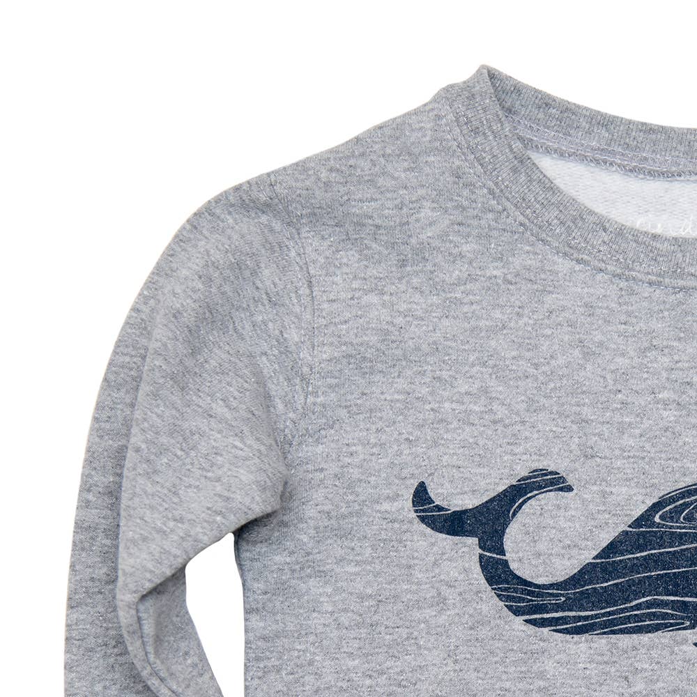 Cinder + Salt - Wholesale Sweatshirt - Kids - Toddler Wood Grain Whale Sweatshirt2