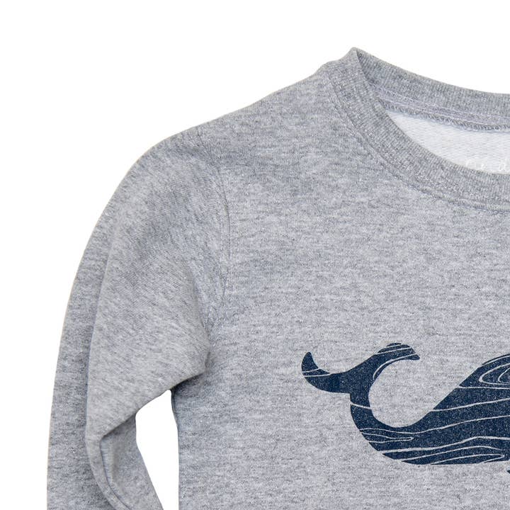 Cinder + Salt - Wholesale Sweatshirt - Kids - Toddler Wood Grain Whale Sweatshirt2