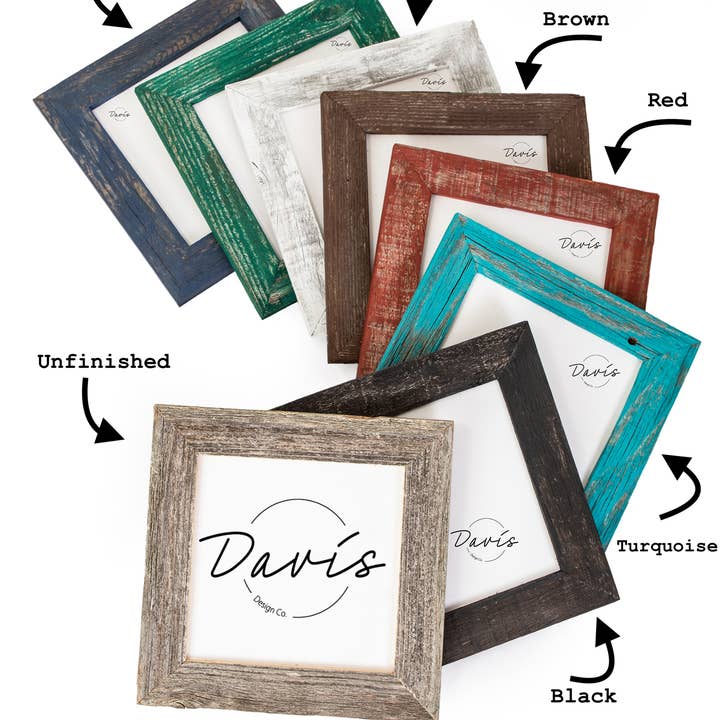 Davis Design Company - Wholesale Picture Frame - 6x6 rustic barn wood barnwood frame weathered reclaimed wood2