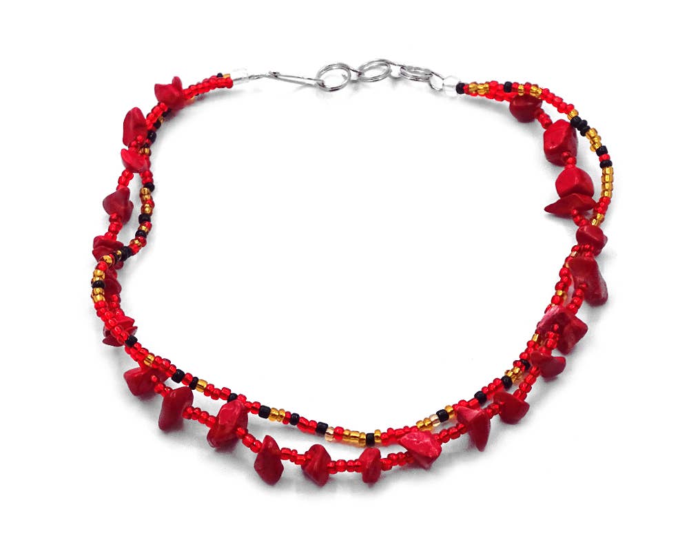 Pichincha - Vente Bracelets de cheville - Bracelet de cheville multibrins à perles Chip Stone8