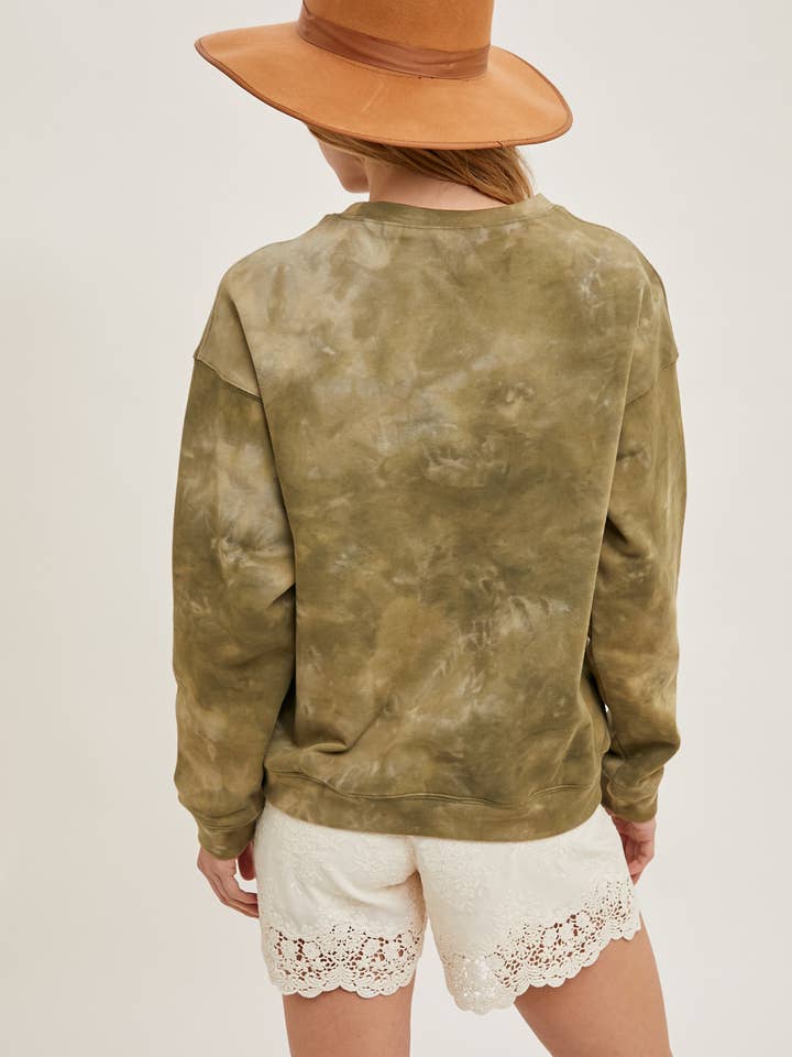 Bluivy - Wholesale Sweatshirt - Women's - US FLAG TIE-DYE SWEATSHIRT PULLOVER - 4TH OF JULY15