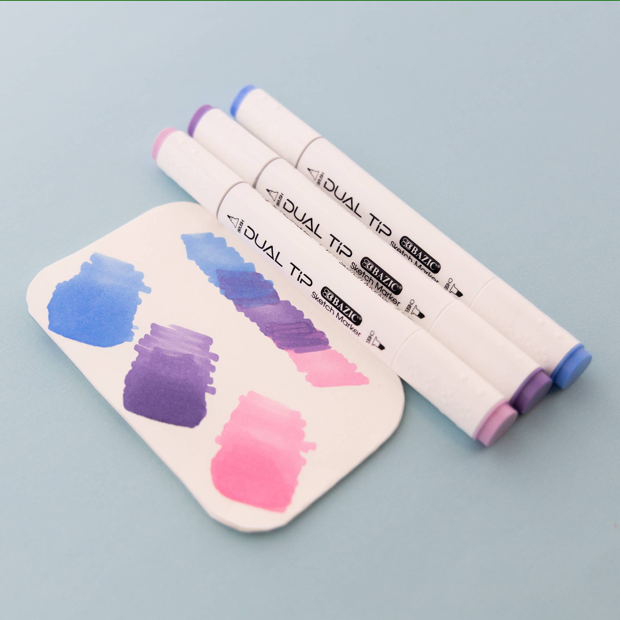 BAZIC Products - Wholesale Marker - Dual Tip Alcohol-Based Markers 6 Pastel Colors5