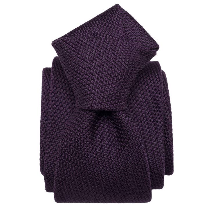 Plum Silk Grenadine Tie for wholesale by Elizabetta Made in Italy USA
