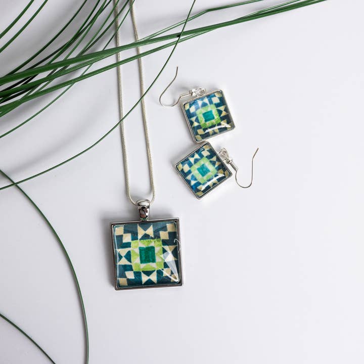 Stepping Stone Pendant for wholesale by Quilt Design Jewelry