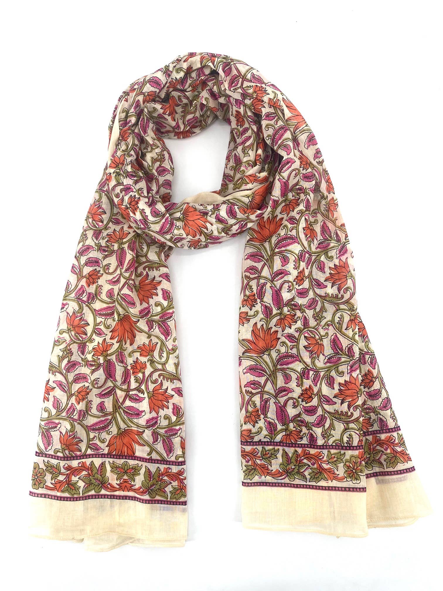 Maison Unik Accessoires – Engroshandel Tørklæde - Dame – Trykt tørklæde eller pareo i 100 % indisk bomuld til kvinder1