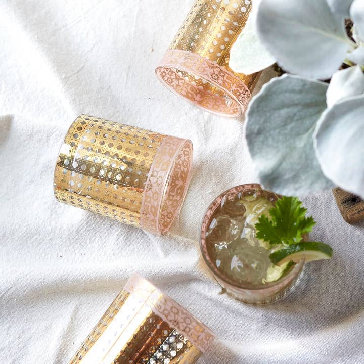 Patina Vie - Wholesale Cocktail/Liquor Glass - Patina Vie Cote D’Azure Rocks Glass, S/4