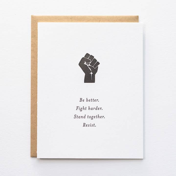 SALE/ discontinued** Resist Card for wholesale by Pistachio Press