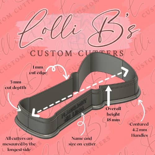 Lolli B Custom Cutters - Wholesale Cookie Cutter - Vintage Sign Plaque Cookie Cutter