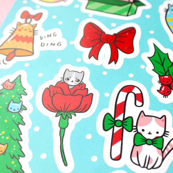 PONY PEOPLE - Wholesale Sticker - Jolly Kittens Christmas Sticker Set1