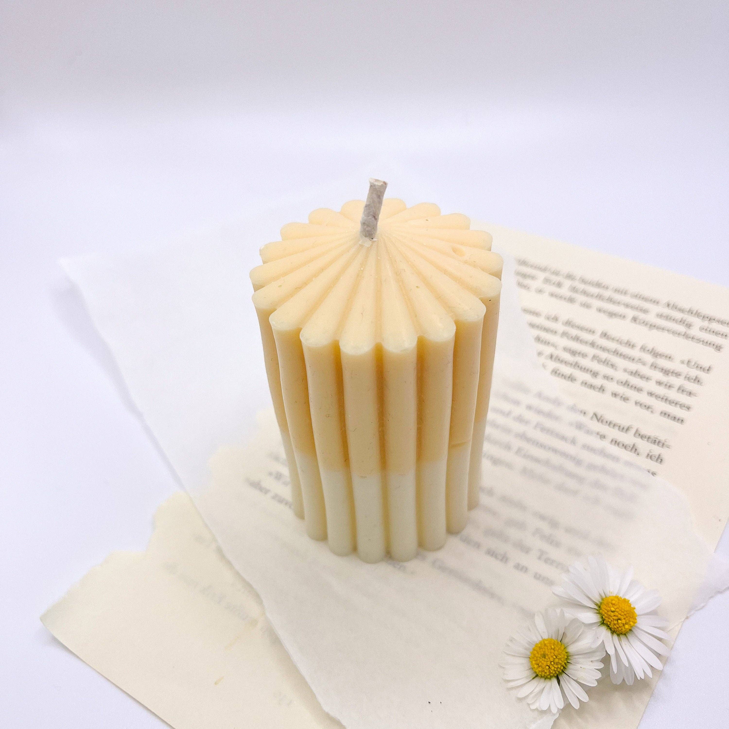 lumierethecandle - Wholesale Novelty Candle - PILLAR CANDLE (white & white/beige)1