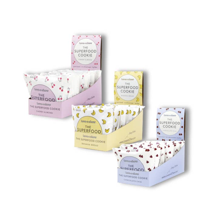 Love + Chew - Wholesale Cookie - 3 FLAVOR RETAIL CASE - 3 CADDIES - COMBO PACK