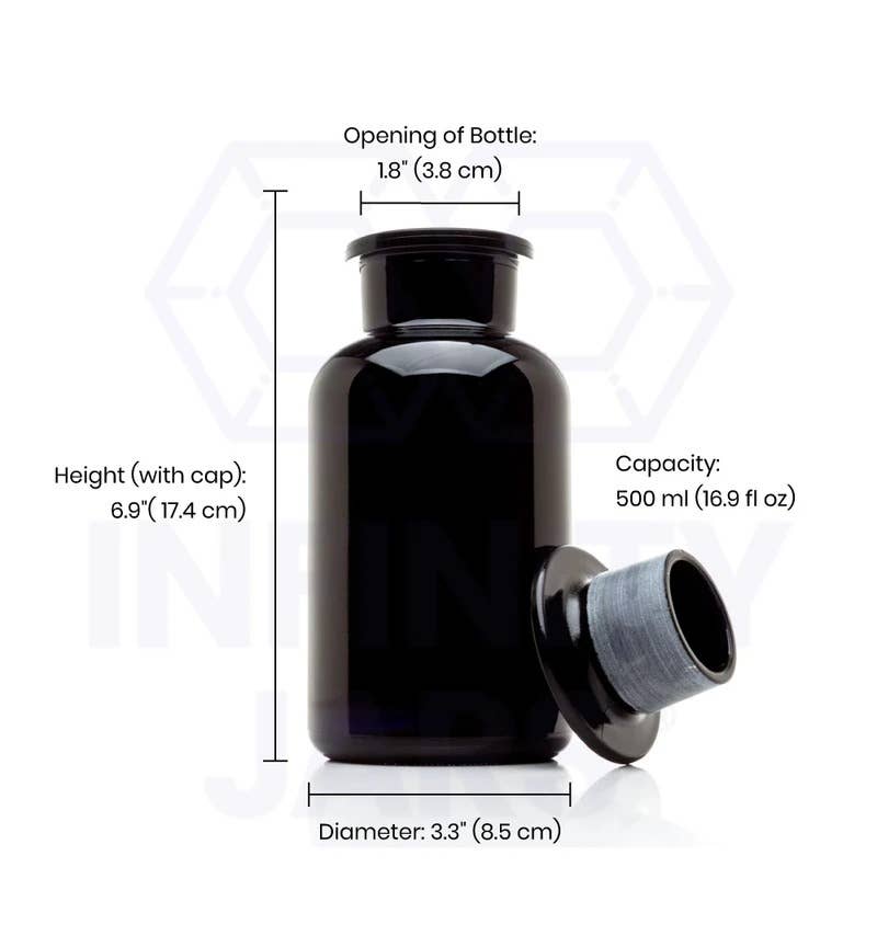 Infinity Jars - Wholesale Apothecary jar - 500 ml Glass-on-Glass Apothecary Jar1