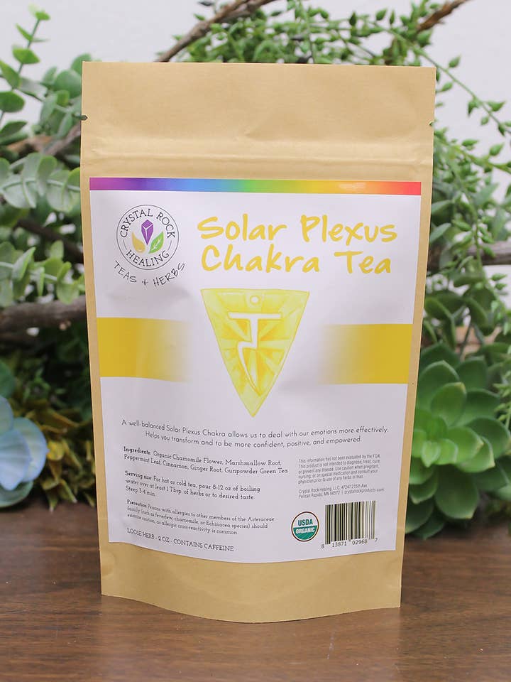 Solar Plexus Chakra Tea 2oz Organic for wholesale by Crystal Rock Healing, LLC