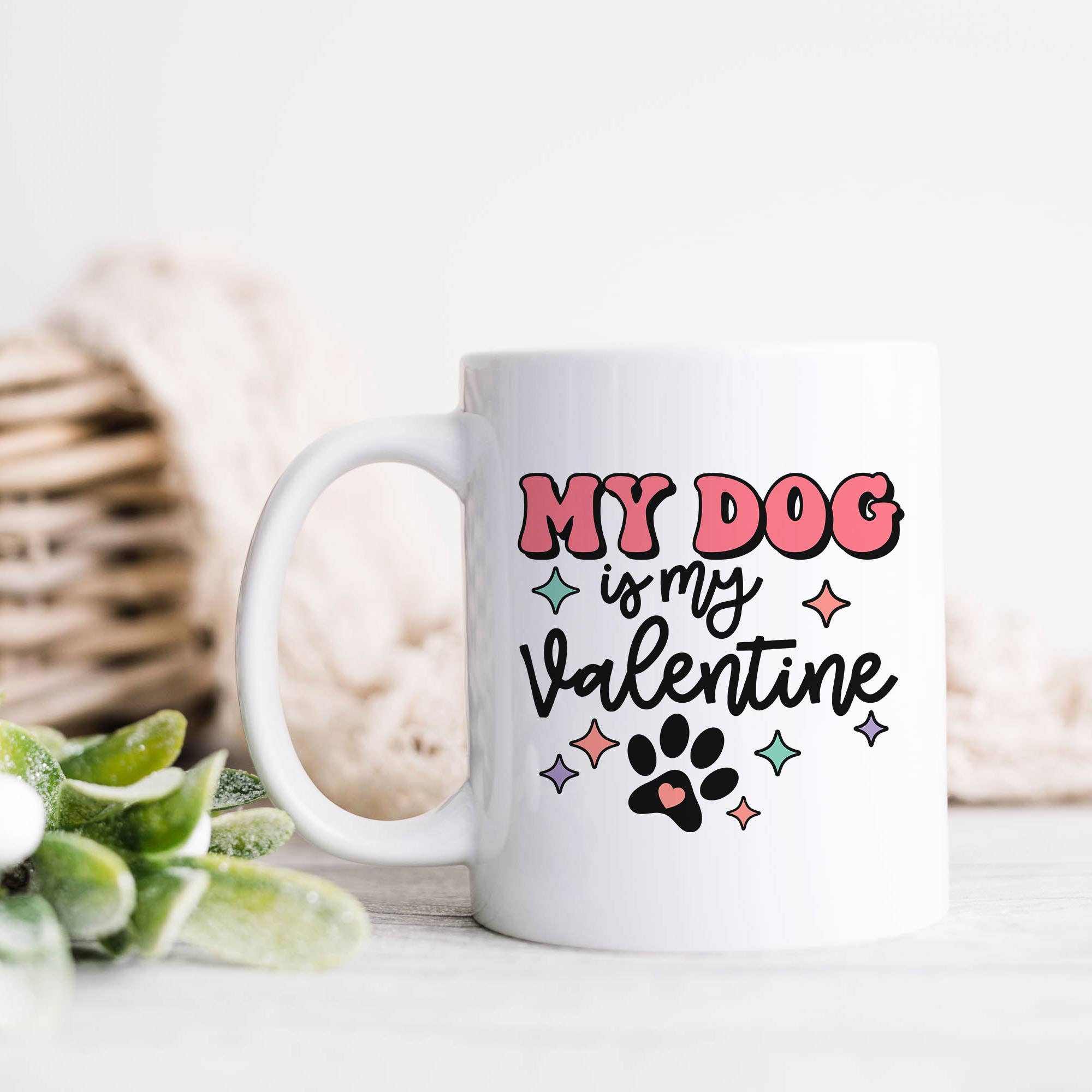 Heart & Willow Prints - Wholesale Coffee Mug - My Dog Is My Valentine, Pet Valentine's Day Mug, Coffee Cup0