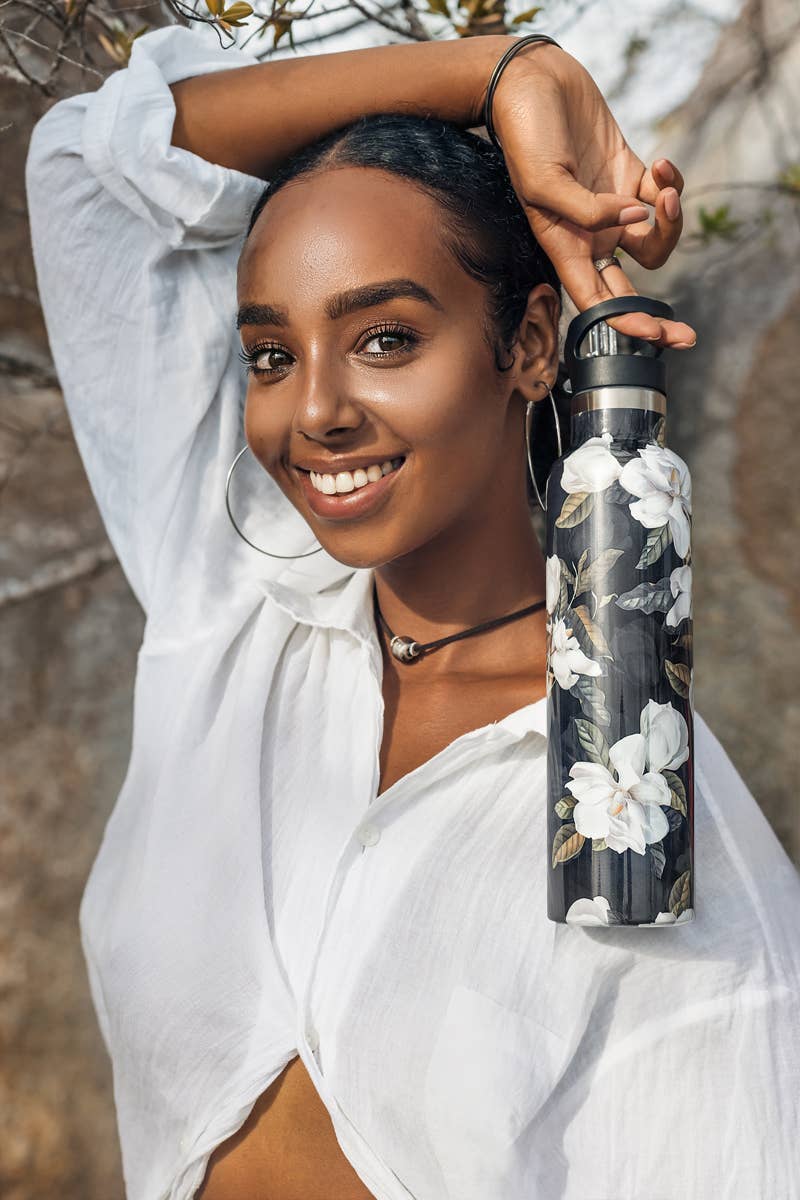 My Bougie Bottle - Wholesale Water Bottle - Magnolia – Dark Garden Insulated Water Bottle | 25oz2