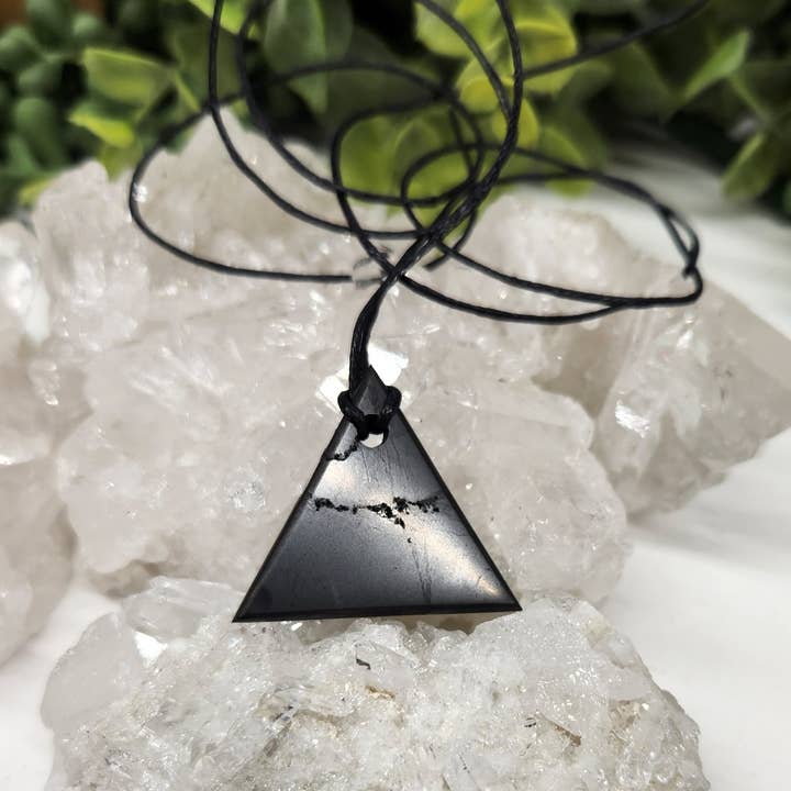 Shungite Mens & Womens Triangle Necklaces Shungite Mens & Womens Triangle Necklaces