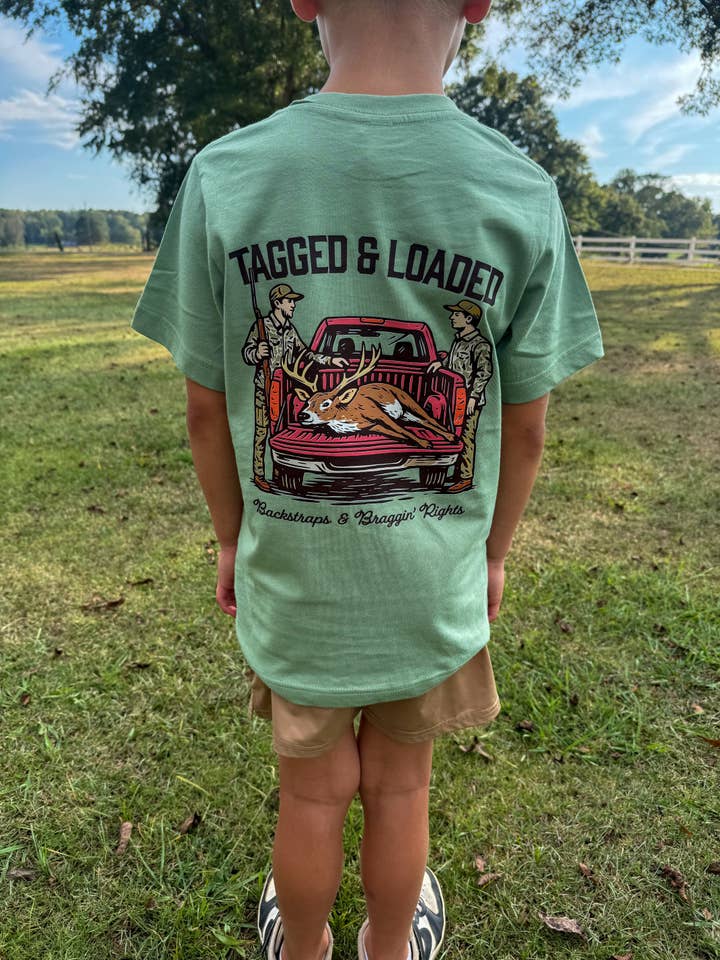 Tagged & Loaded Hunting Tee | Graphic T-Shirt for wholesale by Foster & Co.