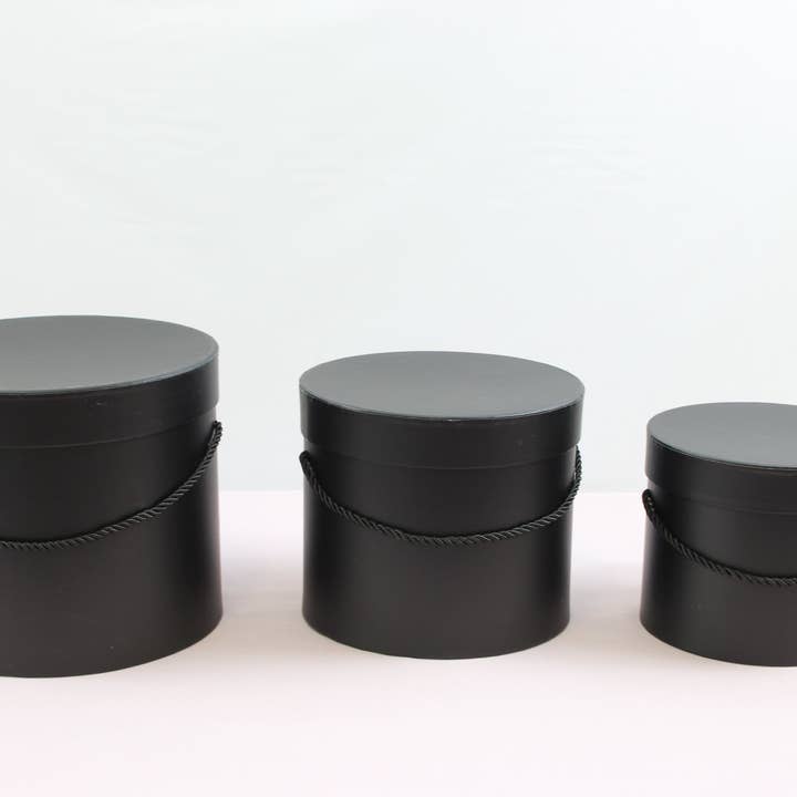 Elegant Design Supply - Wholesale Gift Box - Basic Round Flower Hat Box with Lid - Various Colors and Sizes - For Luxury Flower / Gift / Chocolate Strawberries Arrangements