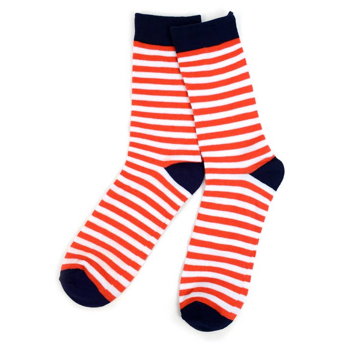 Selini New York - Wholesale Socks - Men's - Men's Red & White Stripes Novelty Socks - NVS1819