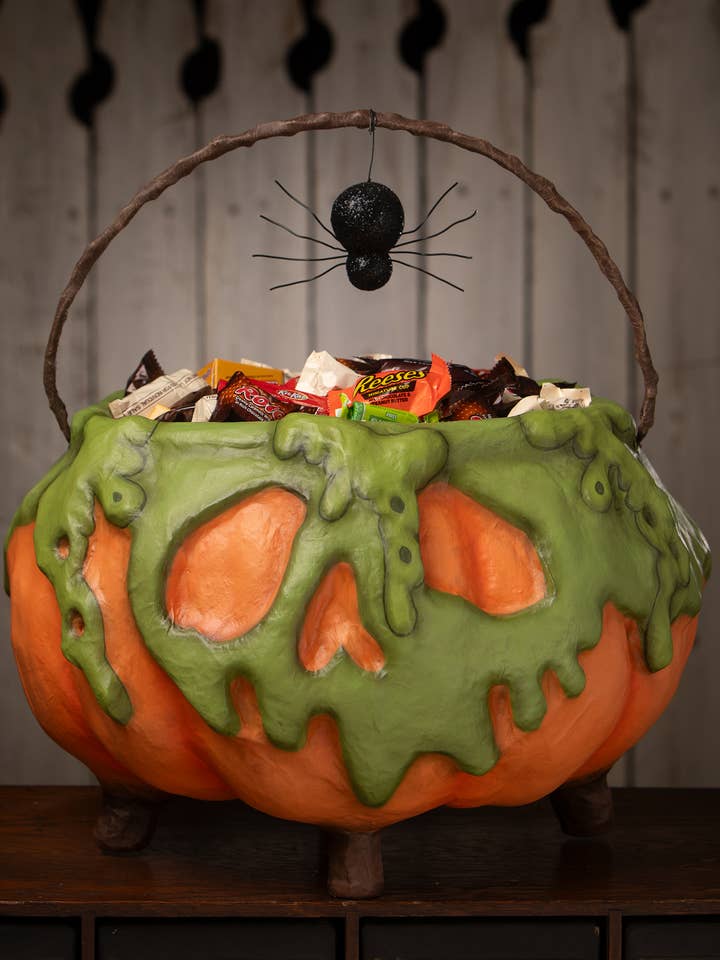 Poison Pumpkin Cauldron Pm for wholesale by Bethany Lowe Designs