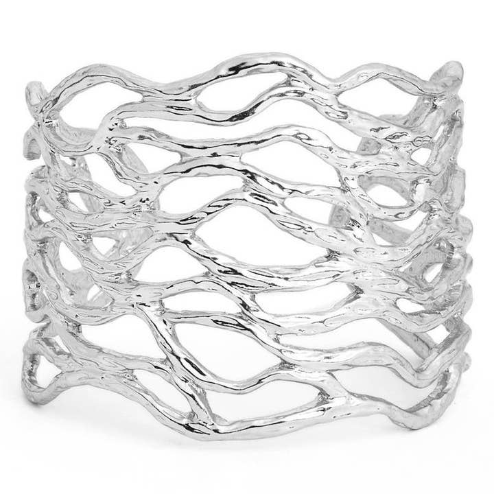 KARINE SULTAN - Wholesale Cuff Bracelet - Statement Openwork Cuff Bracelet