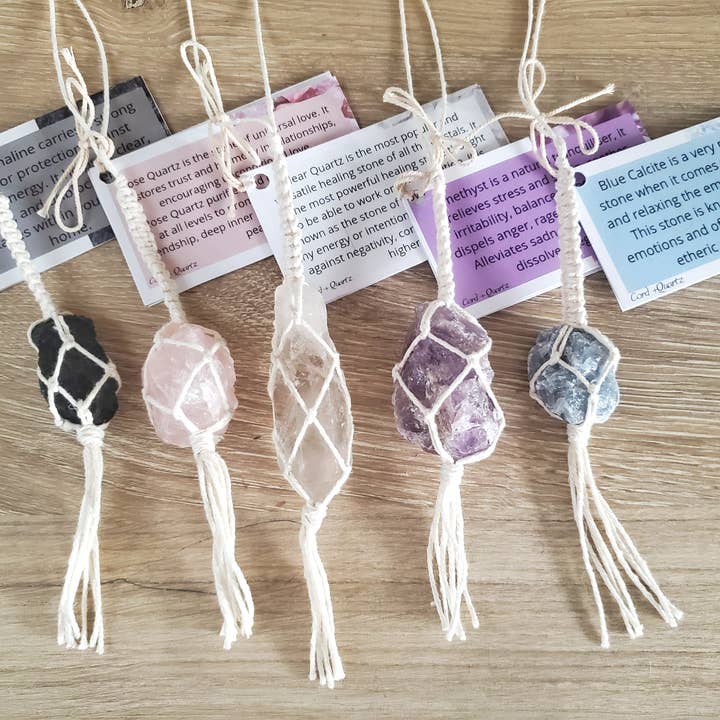 Cord + Quartz - Wholesale Car Decorative Charm - Unisex - Crystal car charms. Rear view mirror accessories.