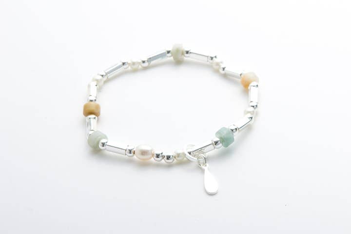 Armbånd med halvædelsten med perler for engroshandel hos Accessoires by KHB