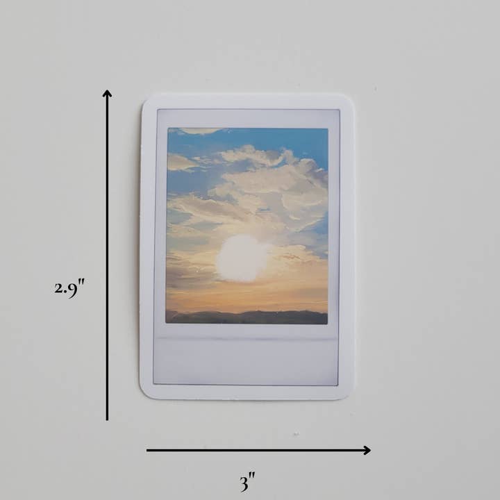 Style and Illustrations – wholesale Sticker – Sunrise Polaroid Sticker