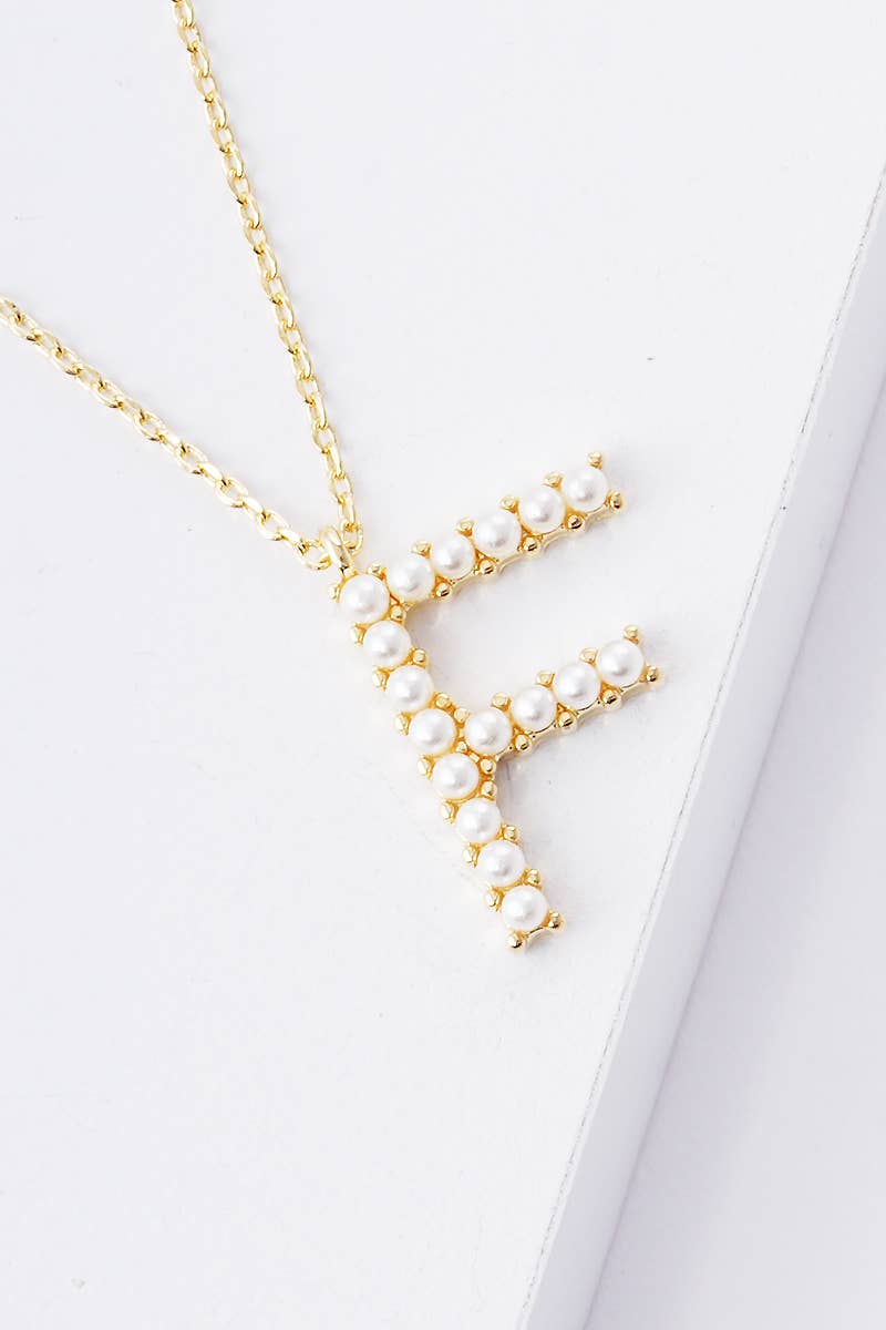 OHBOOBA DESIGN - Vente Colliers à pendentif - Collier initial en perles plaquées or10