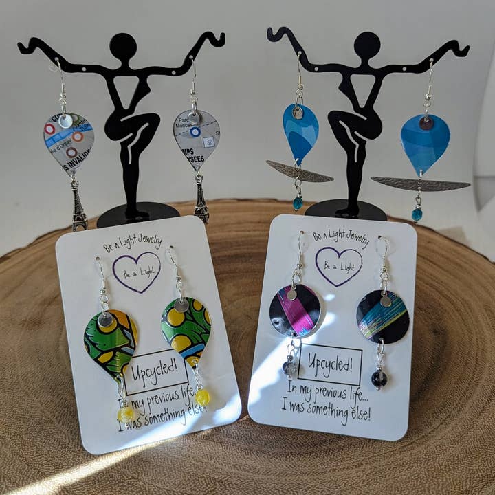 Be a Light Jewelry - Wholesale Dangle Earrings - Special Mix: Upcycled Tin Earrings Variety pack