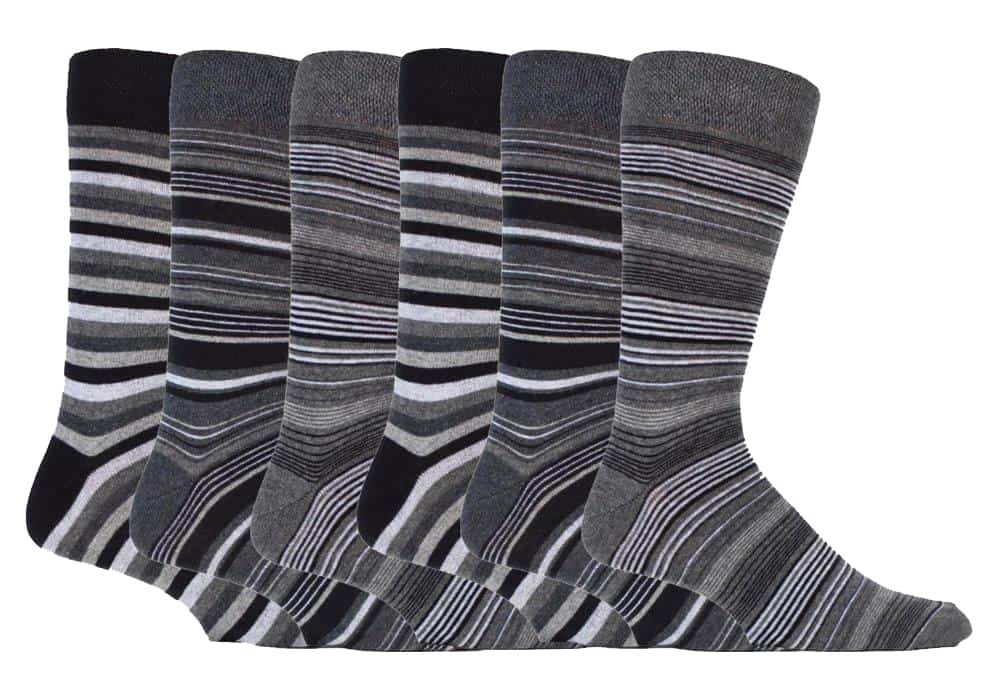 Pontivia Commerce – wholesale Socks – Men's – Mens 6 pack colourful striped patterned dress cotton socks2