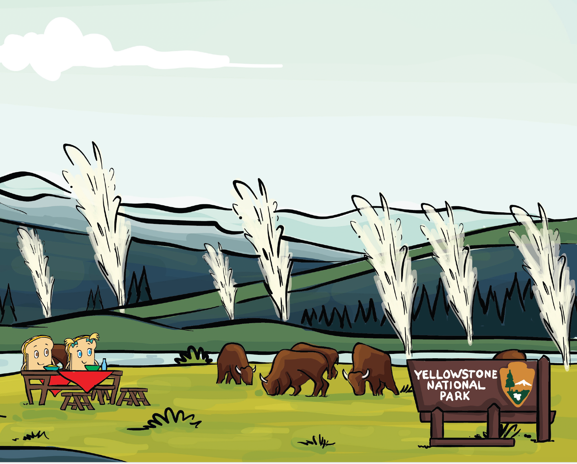 The Adventures of Susie & Johnny Grilled Cheese - Wholesale Early Reader Book (6-8) - Susie & Johnny Take A Spectacular National Park Adventure6