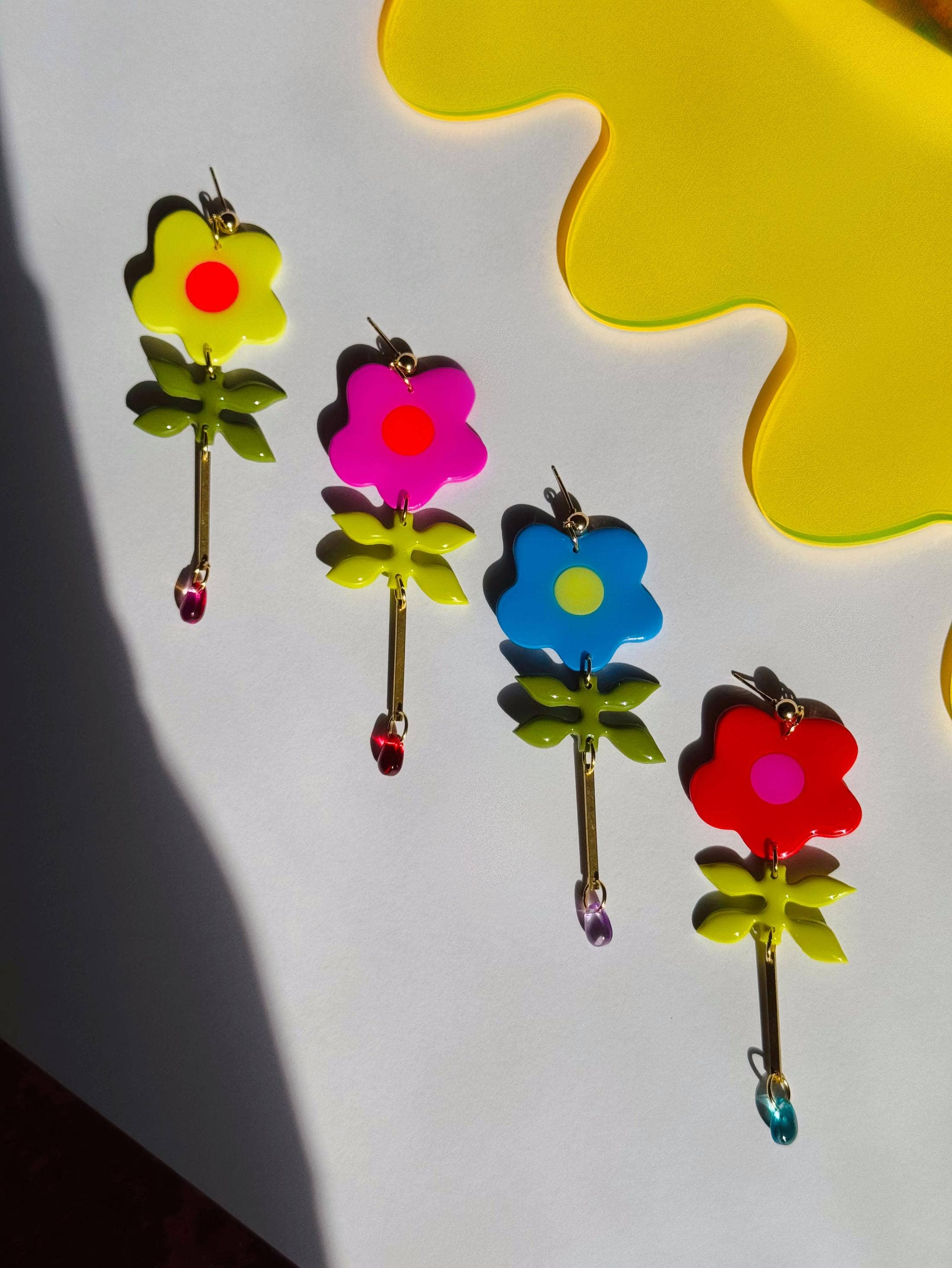 Delaney and Blu - Wholesale Dangle Earrings - Flower Droplets2