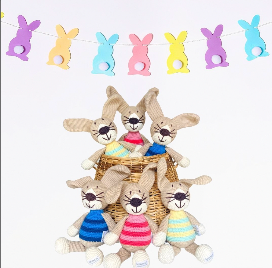 BEBEMOSS, LLC – Engroshandel Plyslegetøj - Børn og baby – Tøjdyr legetøj, kanin, økologisk bomuld bunny7