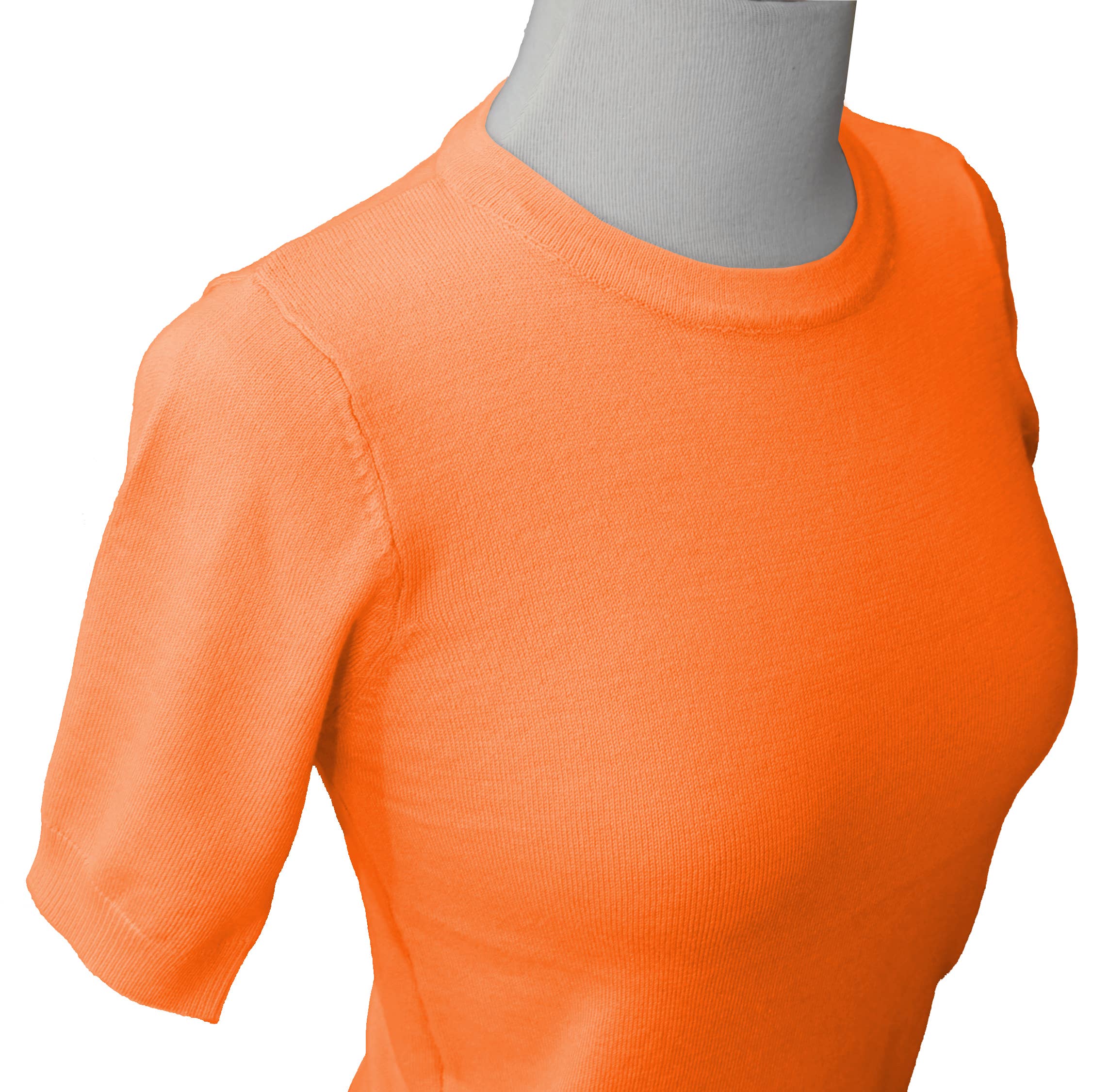 Mak – Engroshandel Strikket top - Dame – Halv-ærmet Crewneck Letvægts blød pullover Tee MK3664Y21