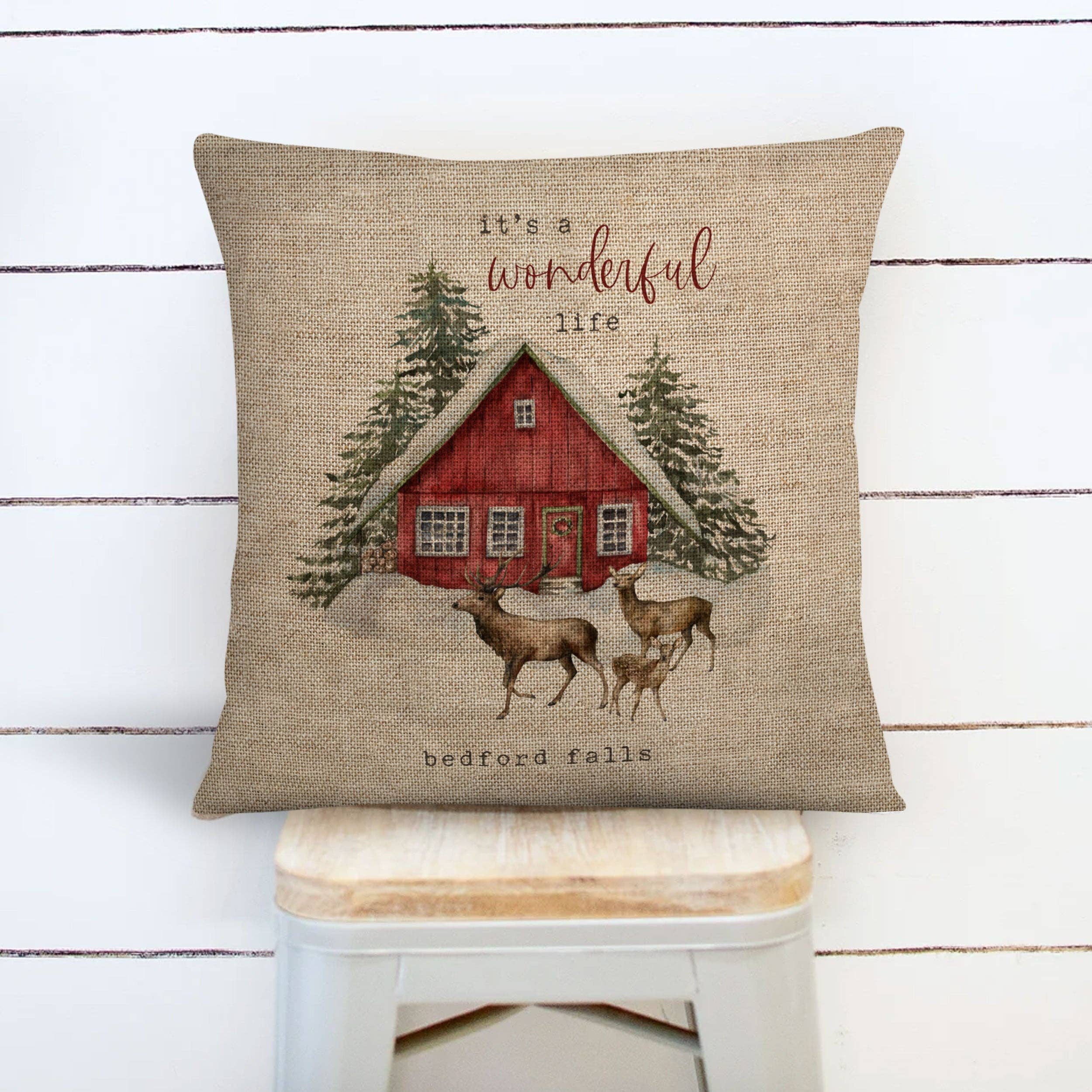 ZA Handmade Wholesale - Wholesale Throw Pillow Cover - It's a Wonderful Life Hometown collection small town custom personalized city zipcode pillow cover2