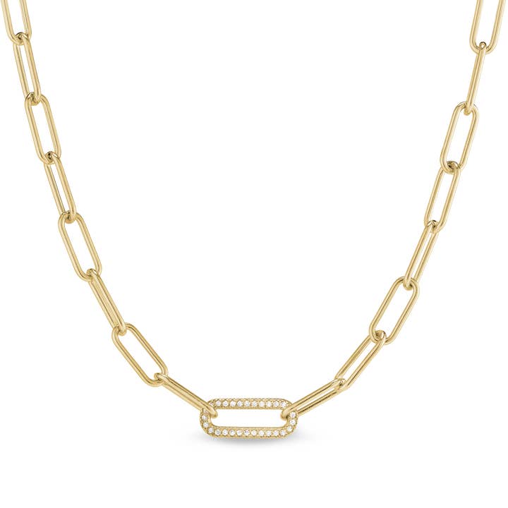 Pince à papier micropavée de 16 po en argent sterling avec finition dorée pour la vente par Kelly Waters